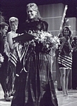 b/w photo 1982 winning Ford contest with bouquet 2