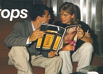 french PHOTO REVUE June 1983 - holds the May 1983 VOGUE Paris in hands she&acute;s on the cover