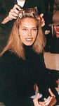 danish SE OG HOR Sep. 1997 - behind a shoot, getting her hair done