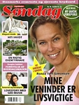 danish Sondag 16. Aug. 2004 #34 cover - hair up, pink top